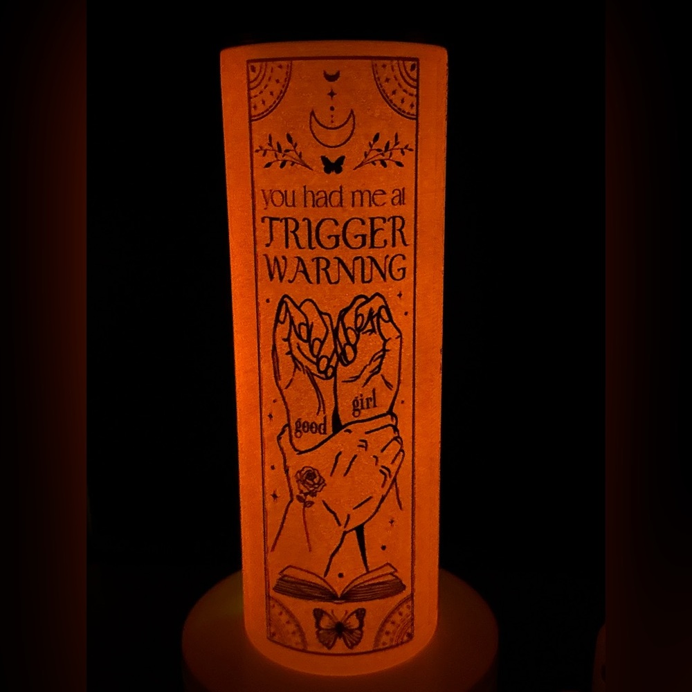 📚 The Smutty Book Club | Red Glow-in-the-Dark 20oz Stainless Steel Tumbler